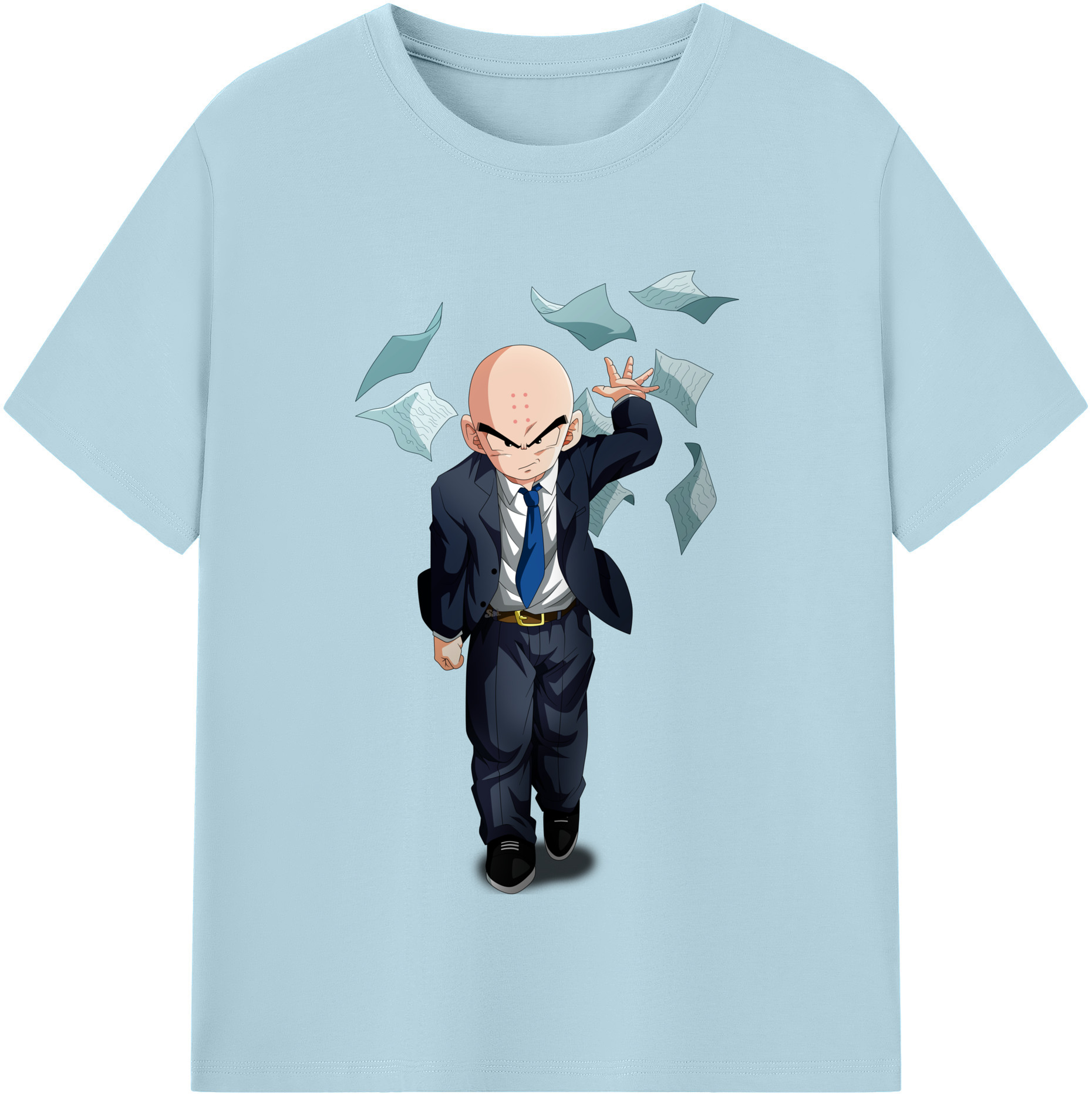 （画像用） ドラゴンボール クリリン DRAGON BALL krillin 綿100％半袖Tシャツ（フロントプリント）